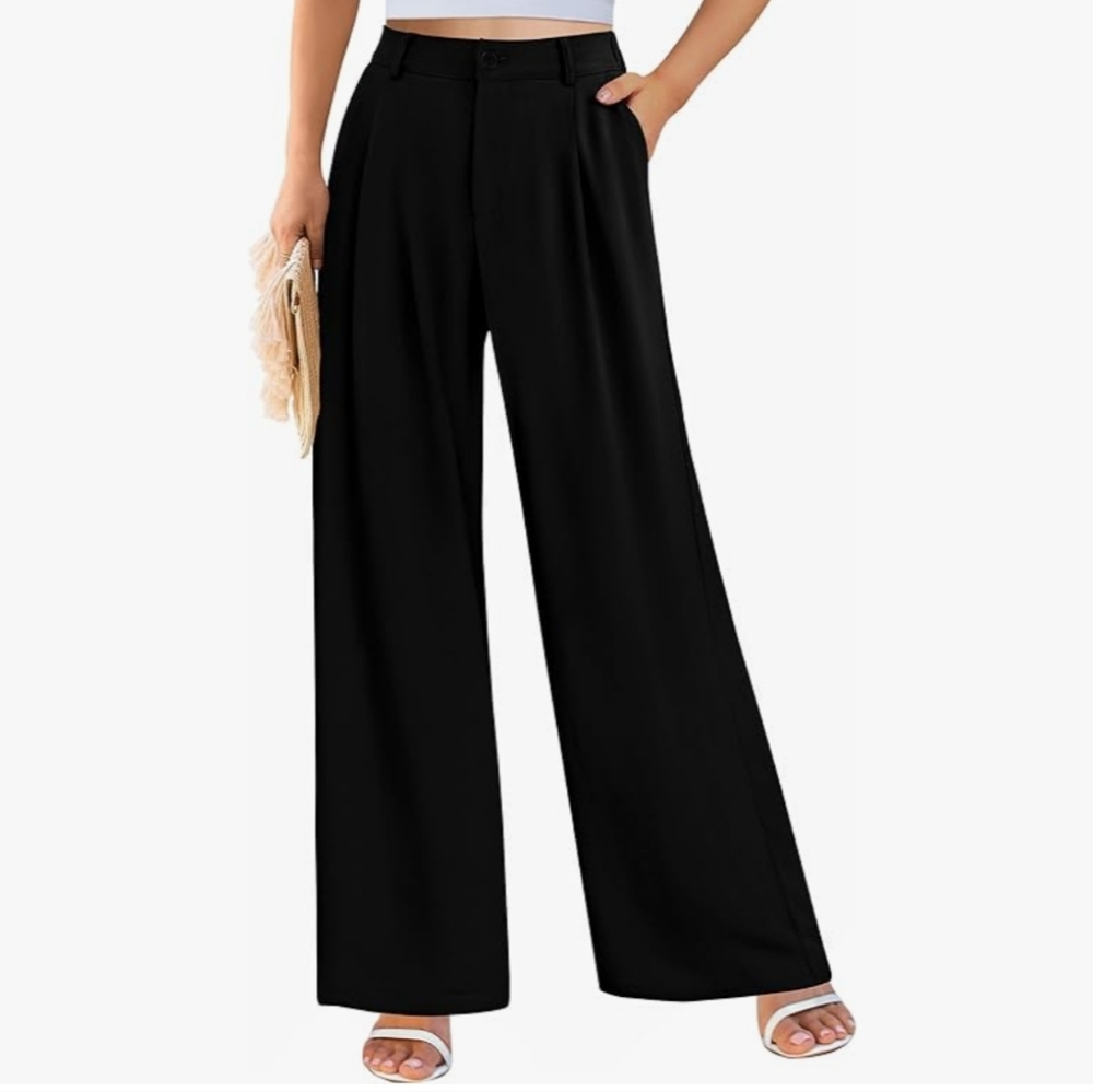 Elegant Black Wide-Leg Pants